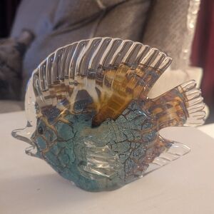 Elegant Multicolor Glass Fish Figurine